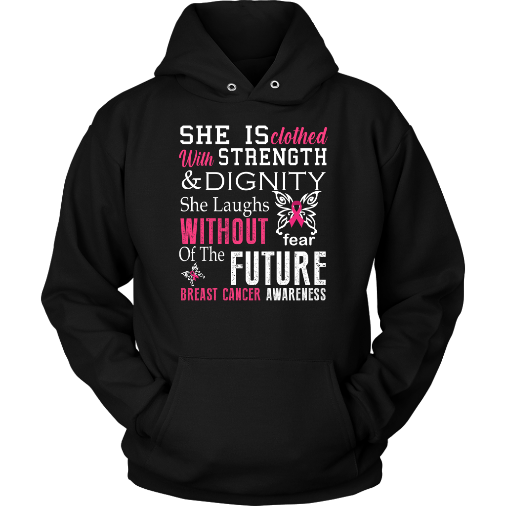 She Is Clothed With Strength Dignity Shirt, Breast Cancer Awareness Sh ...