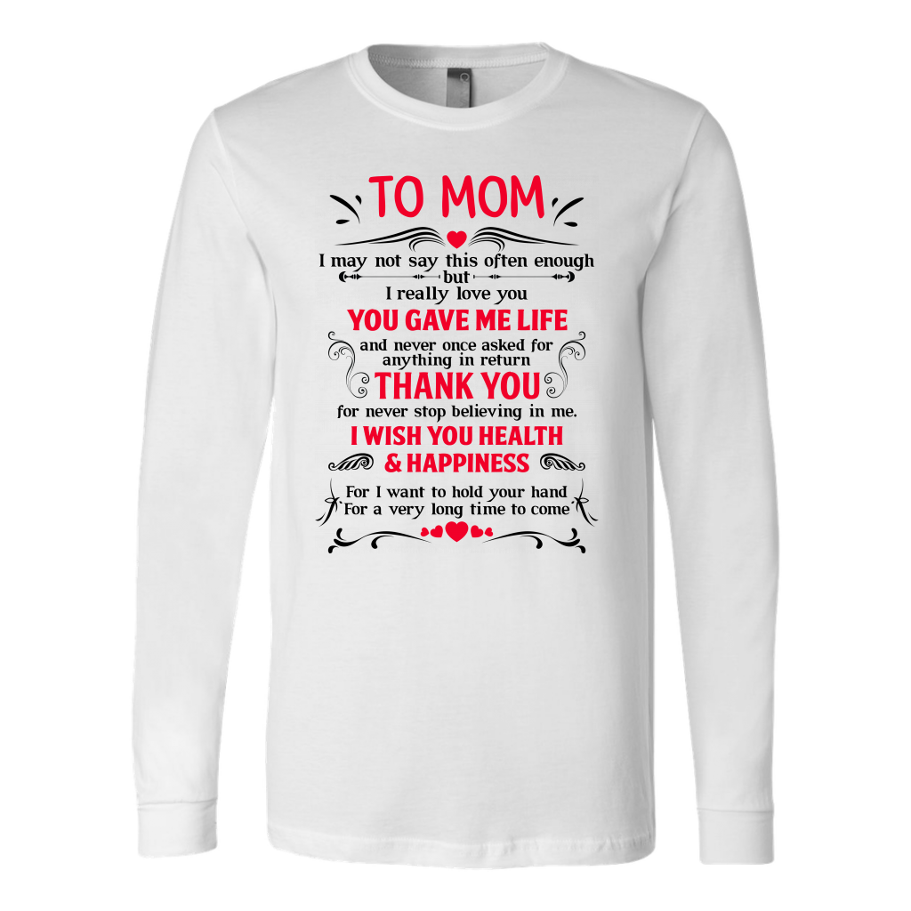 I Love My Mom Funny Mothers Day Gifts For Mommy Mama Shirt