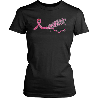 Breast Cancer Awareness Shirt, Strength Pink Ribbon Shirt