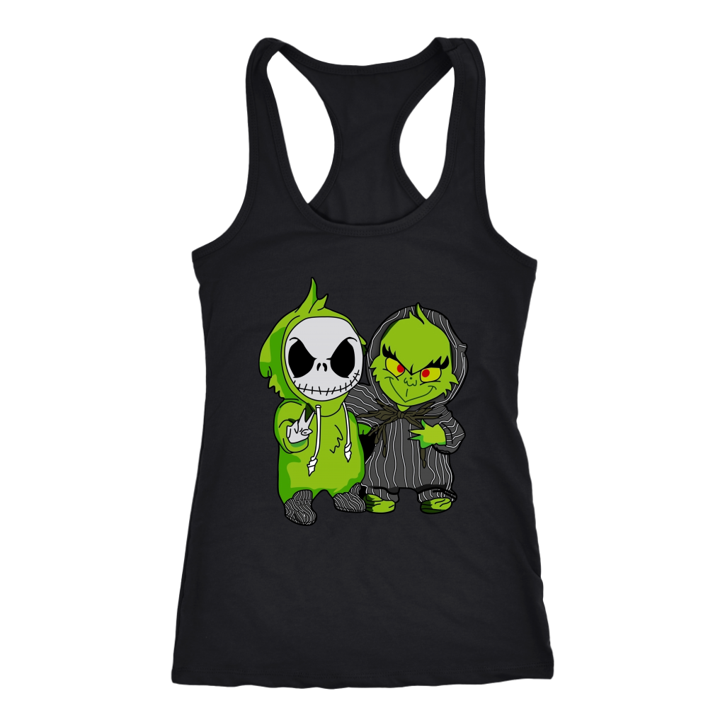 Baby Jack Skellington and Baby Grinch Philadelphia Eagles shirt