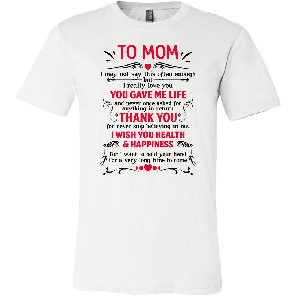 I Love My Mom Funny Mothers Day Gifts For Mommy Mama Shirt